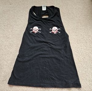 Pink Victoria's Secret Husker Collegiate Collection Tank - Small Black